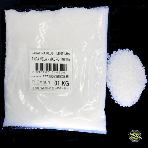 1 Kg - Parafina Plus 140 145 Lentilha P Velas