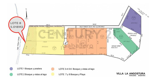 Imagen 2 de 30 de Exclusivo Lote 5018 M2 Con Costa Lago Nahuel Huapi, V. La Angostura,apto 3 Uf