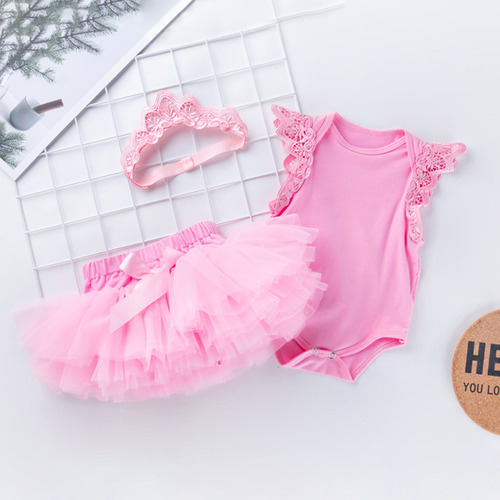 1 Conjunto De Mamelucos De Tul Para Bebés Y Niñas