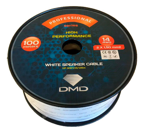 Diamond Hp-sp150 Cabo Caixa Acústica 14awg Rolo 100 Metros Cor Branco