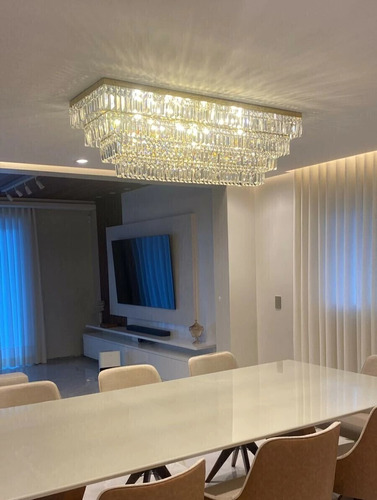 Plafon Retangular 120x40 Maia Para Sala De Estar Jantar