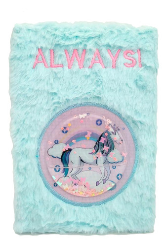 Libreta Unicornio Kawaii Esponjoso Agua Brillos Cuaderno