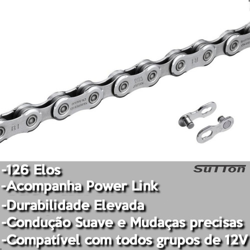 Corrente Shimano Deore Cn-m6100 126 Links 12v C/ Quick Link
