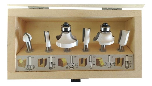 Juego Set Kit Fresa Makita 6 Pzas Router 1/4 D-53578