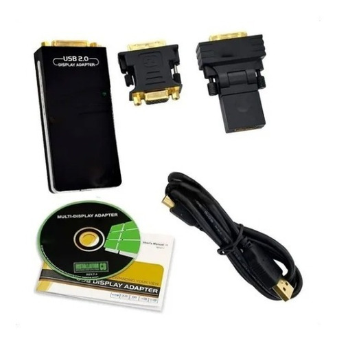 Kit Adaptador Vídeo Usb Multi Display Monitor Hdmi Dvi Uga