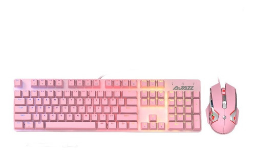 Imagen 1 de 8 de Combo Teclado Mecánico + Mouse - Ajazz Watcher Ii Pro Sakura