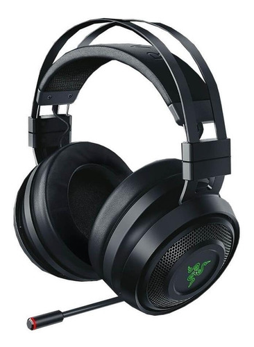 Fone de ouvido on-ear gamer sem fio Razer Nari preto com luz LED