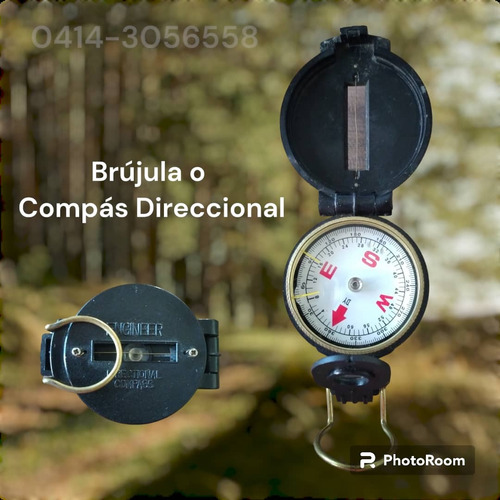 Brujula O Compas Direccional Con Lupa. Ideal Camping O Scout