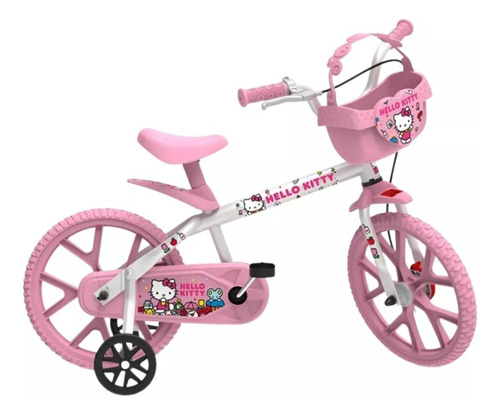 Bicicleta Aro 14 Hello Kitty Brinquedos Bandeirante