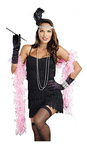 Disfraz De Mujer Disfraz Flapper Dreamgirl Para Mujer, Negro