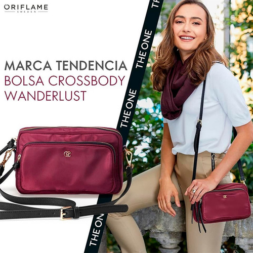 Imagen 2 de 5 de Oriflame Bolso Correa Guinda Haga Crossbody Bag