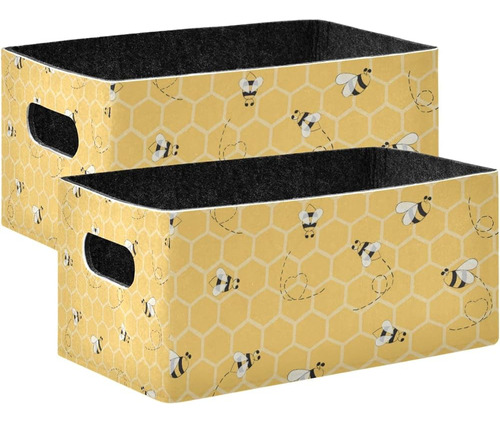 Kcldeci Bees On The Honey Honey Bins Storage Bins Baskets Fo