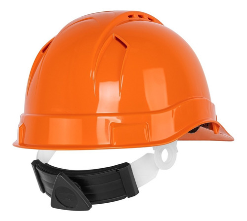 Casco De Seguridad Ventilado, Ajuste De Matraca, Naranja