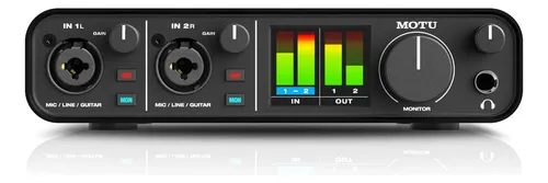 Interface De Áudio Motu M2 Usb-c Com 2 Pré-amplificadores Preto