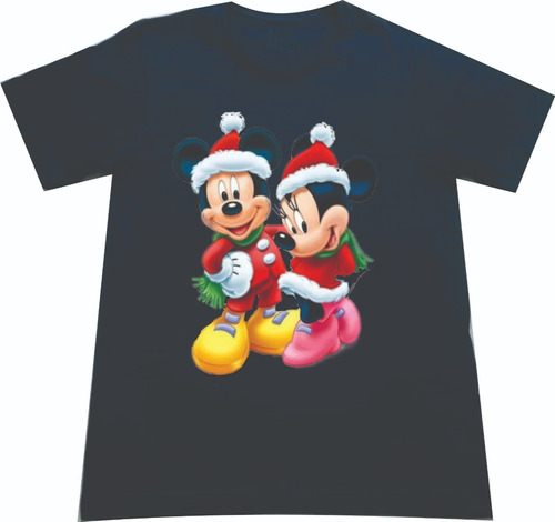 Camisetas Navideñas Navidad Mickey Mouse Y Minnie Mouse 