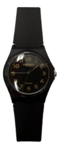 Reloj Tressa Hombre Jet Fondo Negro Numeros Arabigos