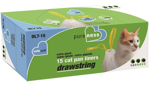 Van Ness Dl715 Pureness Extra Giant Drawstring Cat Pan Liner