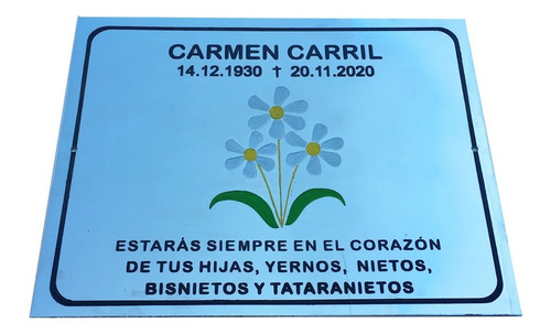 Imagen 7 de 8 de Combo Placa + Florero + Cruz. Para Cementerio, Lapidas.