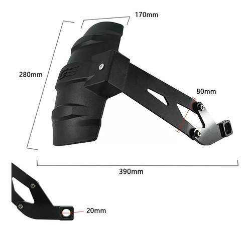 Imagen 3 de 10 de Salpicadera Trasera Bmw 310gs 310r Guardafango Motos