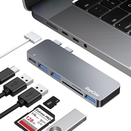 Adaptador Hub Usb C Multipuerto Para Macbook Pro  Sd 