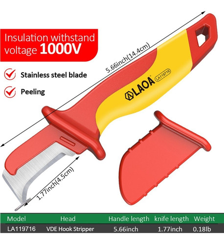 A Cuchillo Para Pelar Cables Con Aislamiento Laoa, Cuchillo