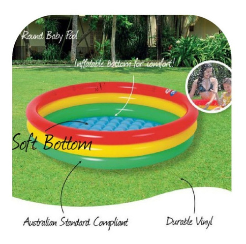 Imagen 4 de 4 de Pileta Inflable 3 Aros 100 X 22 Cm Lyon 17218 Piso Blando