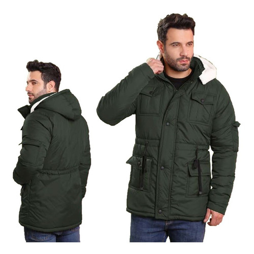 Imagen 3 de 5 de Chaqueta Hombre Impermeable Invierno Semi Gaban Ovejera