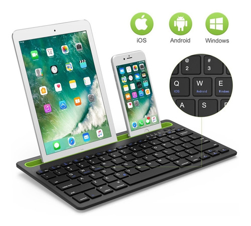Imagen 4 de 6 de Teclado Bluetooth Español Para iPad/tablet/pc Doble Conexión