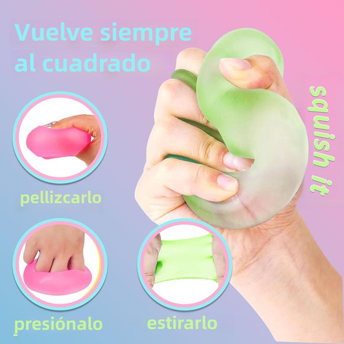 / 8 Cubos Sensoriales Fidget Antiestrés, Squishy Stress Ball