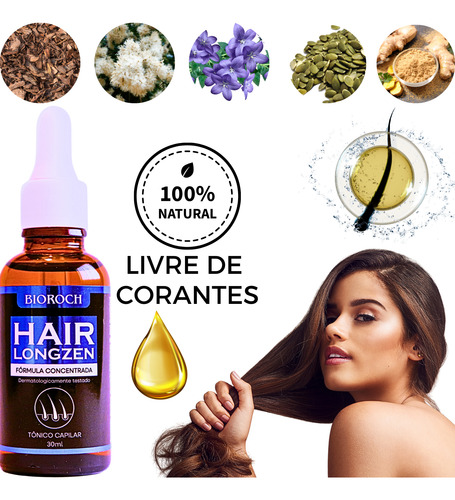 Tônico Hair Longzen Melhor Que Bioplex Nasce Fios