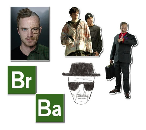 Imagen 2 de 5 de Pack De 20 Stickers De Breaking Bad Para Tu Notebook (p002)