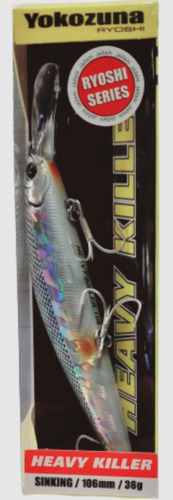 Señuelo Rapala Yokozuna Sinking 106 Mm 36 Grs.plata Holograf