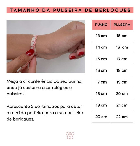 Kit Pulseira Berloque Tambor + Separador Cristal Prata 925