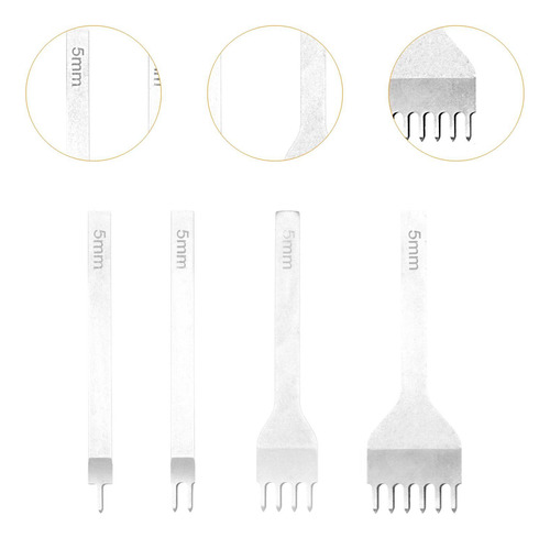 4pcs Punching Punches Lacing Casting Projects Practical 5 Mm