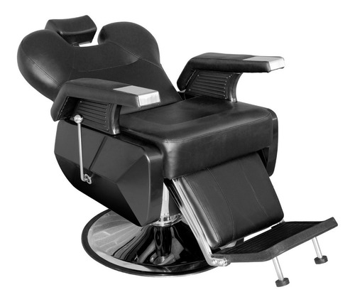 Sillon Corte Barbero Reclinable Hidraulico Tipo Peluqueria Color Negro