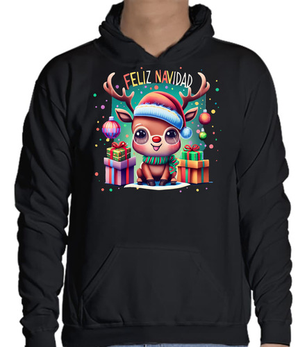 Sudadera J Navidad - Reno Con Regalos - Esferas - Navidad