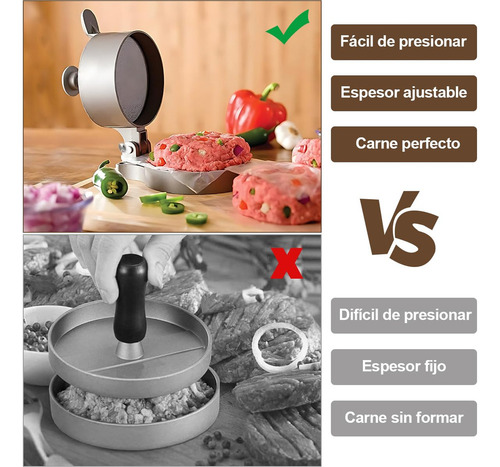 Molde Hamburguesa Prensa Hamburguesa Antiadherente Burger