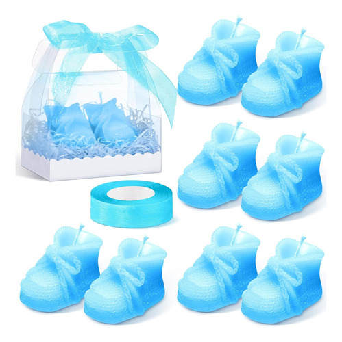 Mtlee 8 Velas Perfumadas Para Baby Shower, Zapatos De Bebé, 