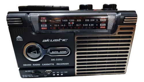 Radio Grabadora Am/fm/sw - Usb - Bluetooth- Cassette Ak-335u