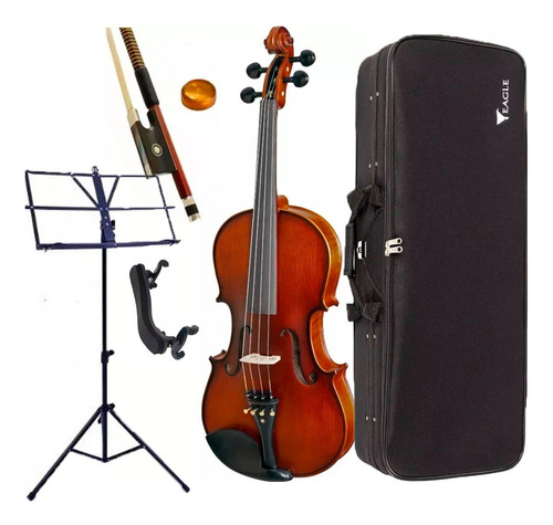 Viola De Arco Eagle Va180 4/4 Case+partitura+ Espaleira