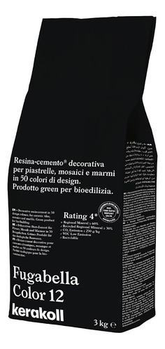 Pastina Kerakoll Color Negro 12 Presentación 3 Kg