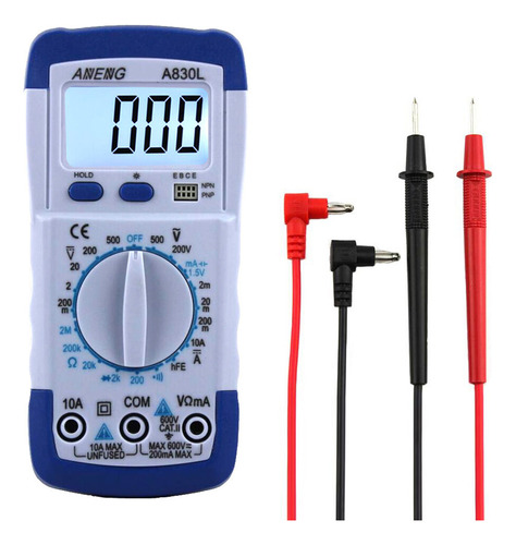 A830l Blue/wite Handheld Digital Multimeter Current Tester