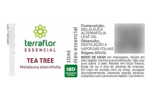 Óleo Essencial Tea Tree 10ml - Puro - Terra Flor