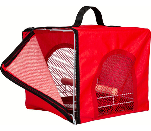 Bolsa Caixa Transporte Calopsita Container Periquito Aves Cor Vermelho
