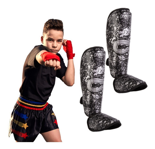 Protectores Tibiales Para Niños Infantiles Kick Boxing Thai