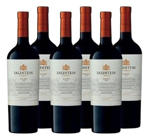 Caja Vino Salentein Reserva Malbec 750cc X 6 Unidades