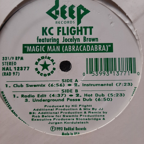 Vinilo Kc Flightt Jocelyn Brown Magic Man Abracadabr Deep E1