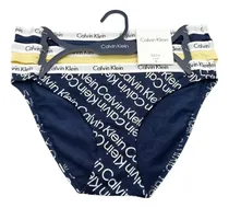 Comprar Calvin Klein Set 3 Calzon Bikini Logo Algodón Mujer Original