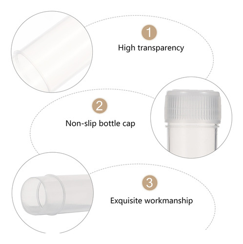 Botellas De Aceite Esencial De Plástico Transparente De 5 Ml