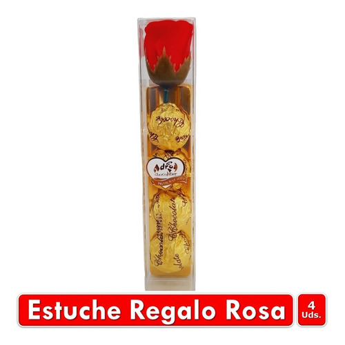 Estuche Regalo Felicci Rosa X 4 Bombones Chocolate